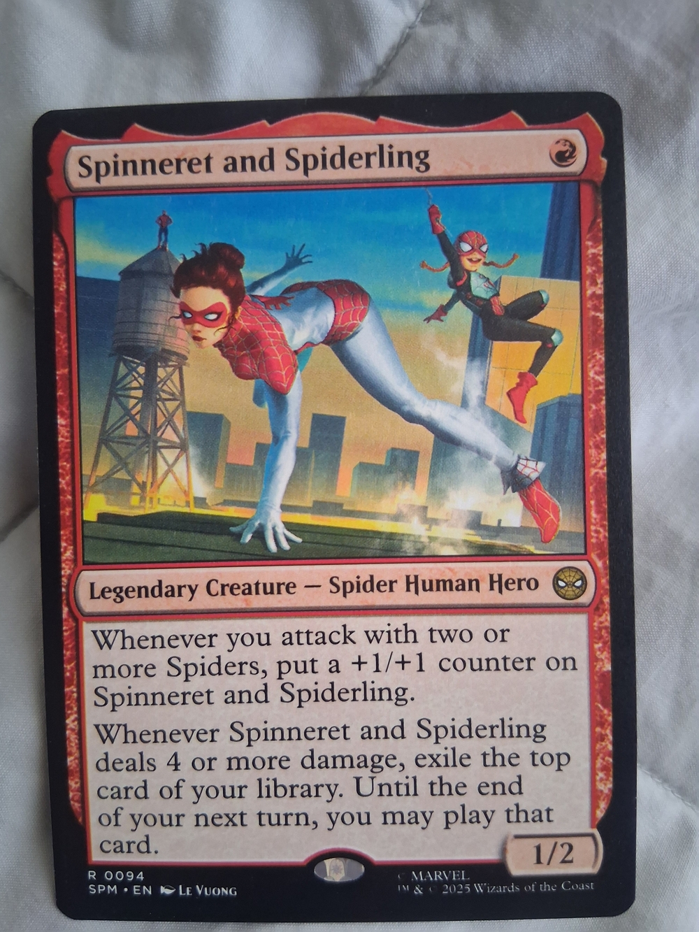 Spinneret and Spiderling Trading Card - Red
